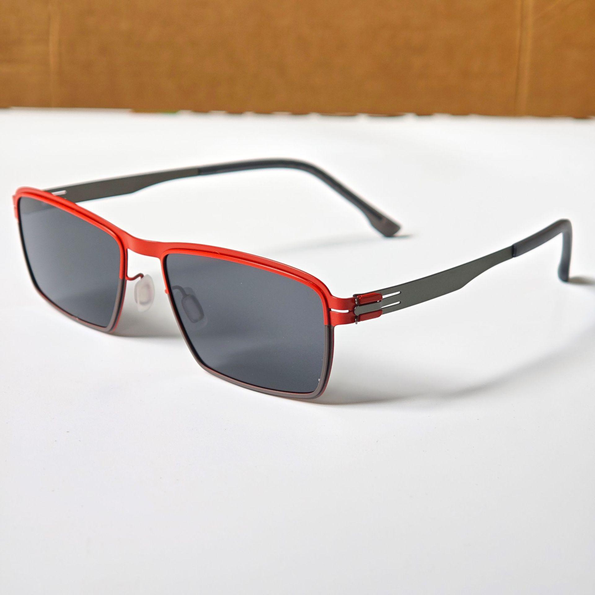 Autumn Two-tone Retro Metal Sunglasses - Unisex High-end Fashion Outdoor Glasses чёрный