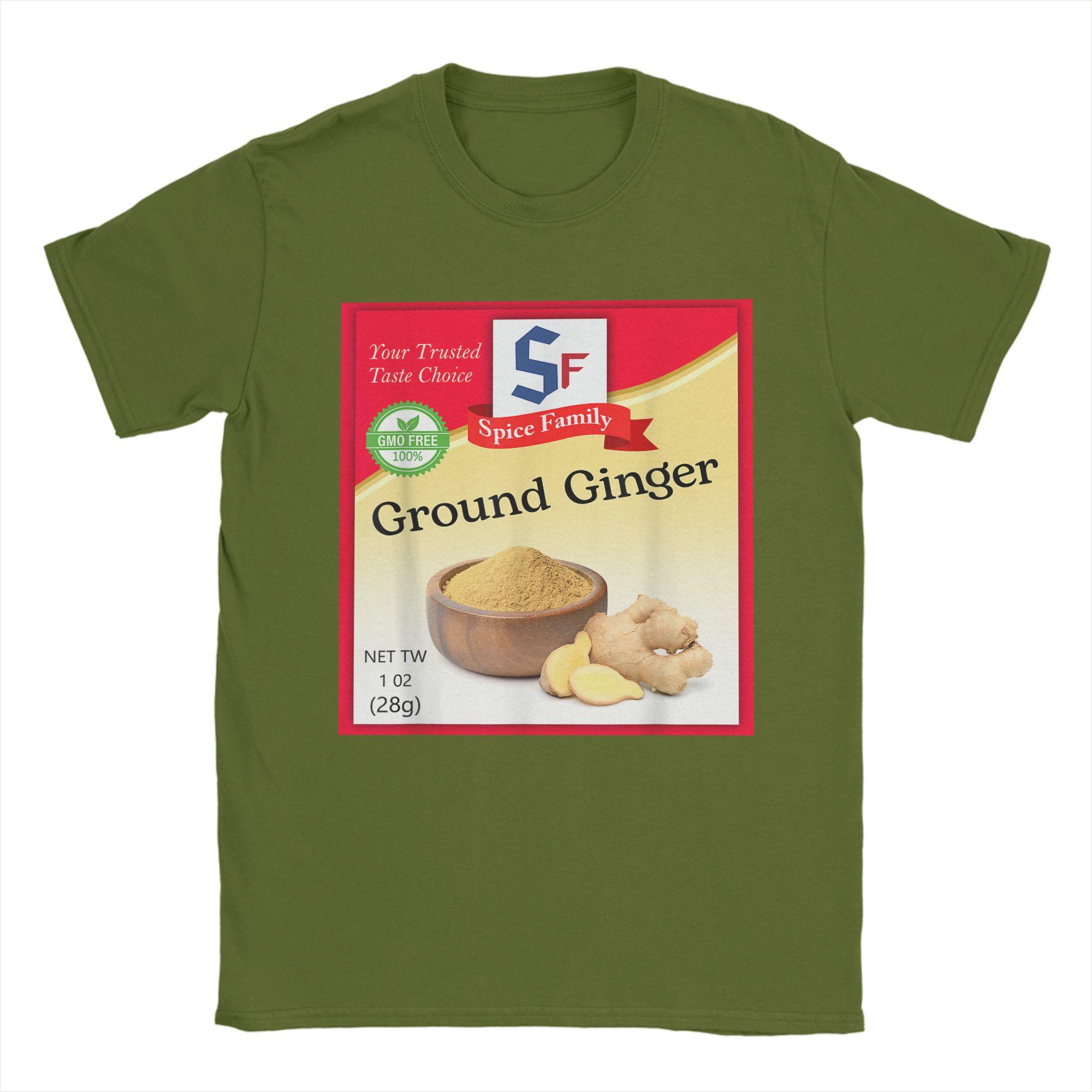 

Ground Ginger Condiment Costume Holiday Spice Group Costumes Men s Tee Shirt Short Sleeve Round Collar T-Shirt Cotton Clothing 4XL