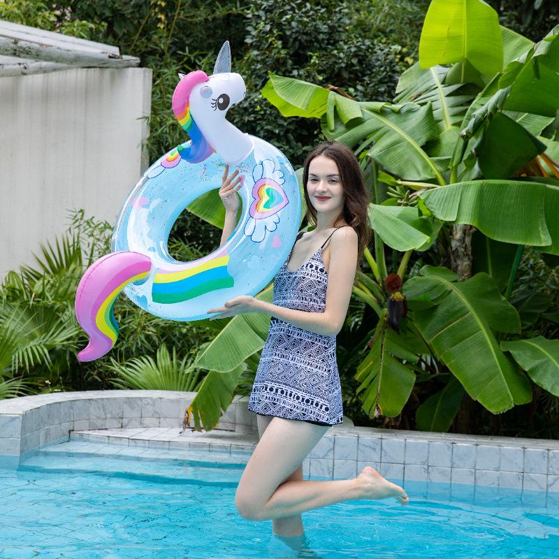 Rooxin Aufblasbarer Pool Schwimmer Schwimmring Tube für Kinder Erwachsene Wasserspiel Schwimmsitzring Schwimmkreis Sommer Strandparty