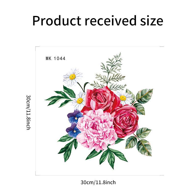 Toilet Sticker Waterproof Floral Butterfly Self Adhesive Removable No Trace for Home Bathroom Renovate