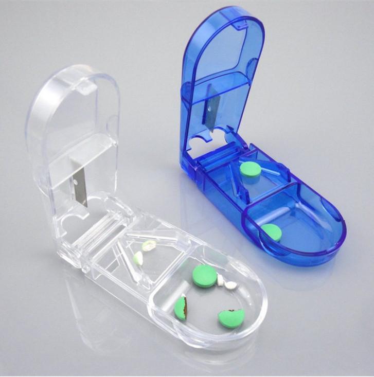 Pill Tablet Cutter Splitter Divide Storage Case Medicine Cut Dose Compartment Box Give The Old Man A Medicine Box Support Custom