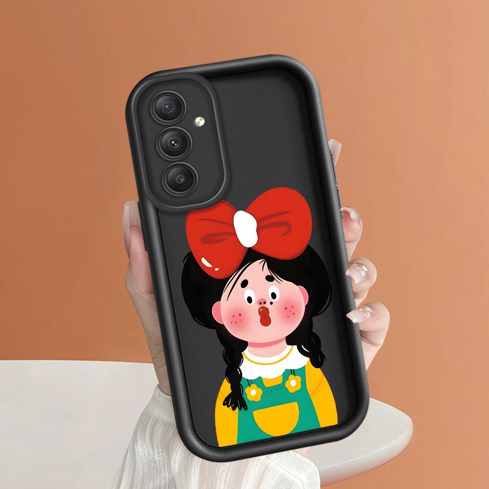 Soft Silicone Square Ladder Printing Pattern Phone Casing Full Cover Camera Shockproof Protection Rubber Case for Samsung