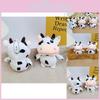 Adorable Plush Cow Keychain Cute Black And White Spotty Cow Wedding Gift Accessory