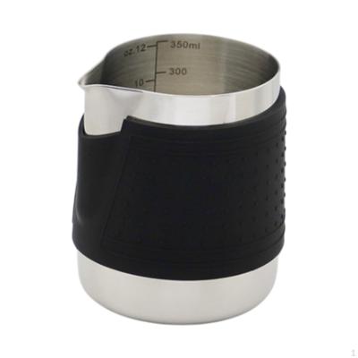 Handleless Milk Pitcher Coffee Frother Cup with Spout Espresso Steaming Frothing