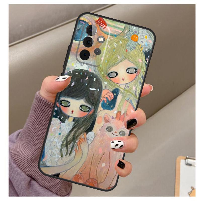 Cartoon Aesthetic Aya Takano Case For Samsung Galaxy A32 A52 A12 A22 A16 A26 A36 A56 A06 A55 A35 A15 A54 A34 A14 A13 A53