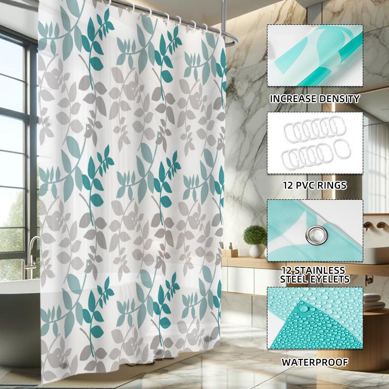 Bathroom Waterproof Shower Curtain Liner 180x180 PEVA Fabric 10 Colors