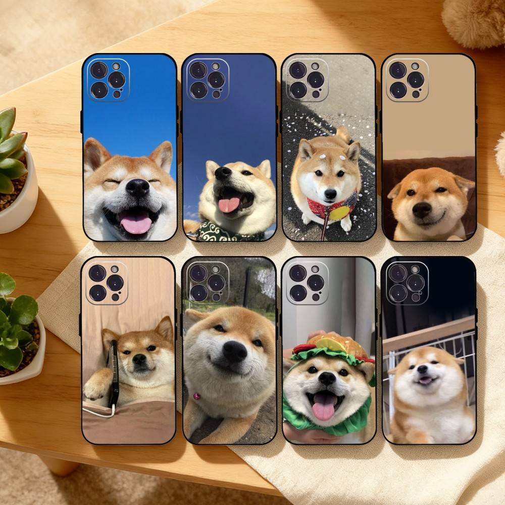 Animal Shiba Inu Dog Cute Phone Case For iPhone17,16,15,14,13,12,Plus,Pro Max, 5G Others Soft Black Cover