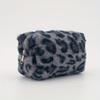 Large Leopard Print Makeup Bag, Plush Cosmetic Case with Soft Interior, Travel Toiletry Organizer for Women, College Daily Use