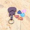 Leather Key Chain Guitar Picks Holder Keychain Guitar Plectrums Bag Picks Pouch Guitar Strap Guitar Picks Carrying Case
