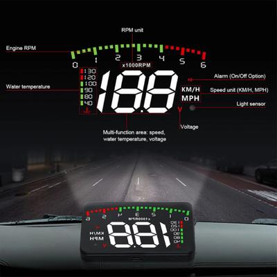A900 Windshield Projector Convenient Wide Compatibility Stable 3.5-Inch Head-Up Display