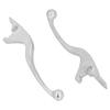 Pair of Brake Handles Levers 0.3in Mounting Hole Silver Replacement for Yamaha Motorcycle Moped ATV