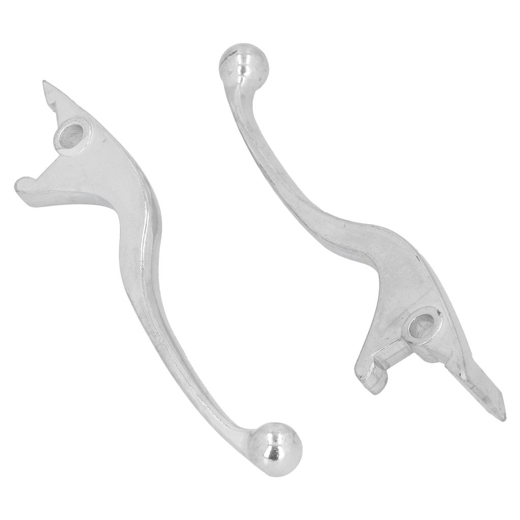 Pair of Brake Handles Levers 0.3in Mounting Hole Silver Replacement for Yamaha Motorcycle Moped ATV