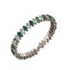Full Diamond Zircon Open Bracelet Banquet Crystal Gold Silver Color Zircon Rhombus Bracelet