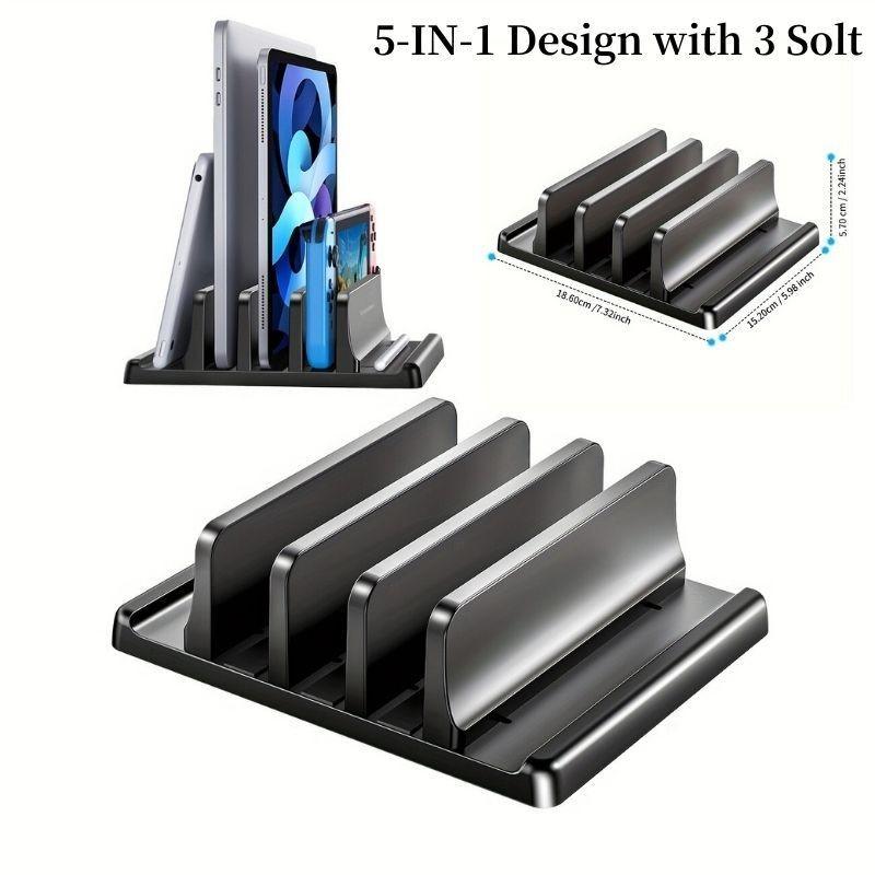 Nastavitelný vertikální stojan na notebook Přenosný držák na notebook Stolní úložný prostor Notebooky Tablet Univerzální držák