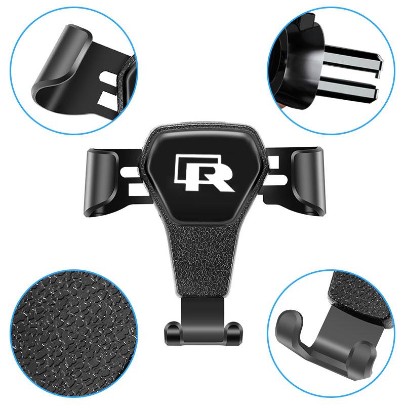 2026 Horký Pro VOLKSWAGEN VW Auto Gravitační typ Držák na telefon Klip na větrací otvor Podpěrný stojánek GPS Pro VW R GTI Polo Golf Passat Tiguan Ar