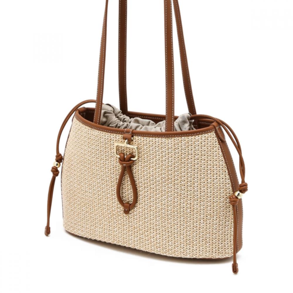Daks Beige Raphia Shoulder Bag Dba6e312i2