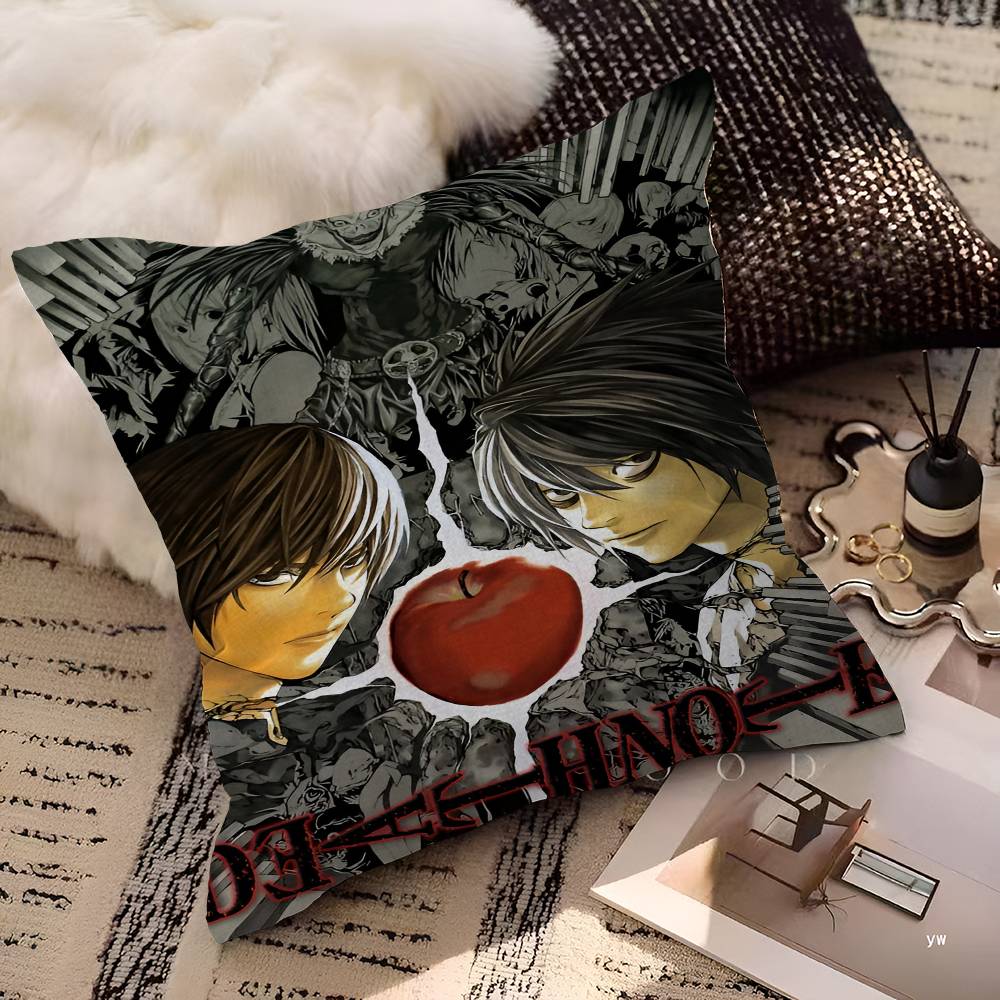 Anime Death Note Cushion Cover Inches Farmhouse Decor Home Throw Pillow Covers for Couch Decorations