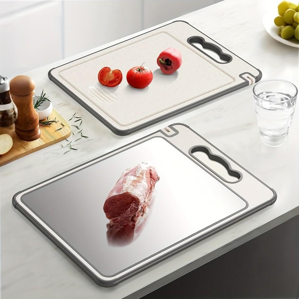 Cut Vegetables Meat Cutting Board Mats Stainless Steel Vegetable Cutting Board  Frozen Meat