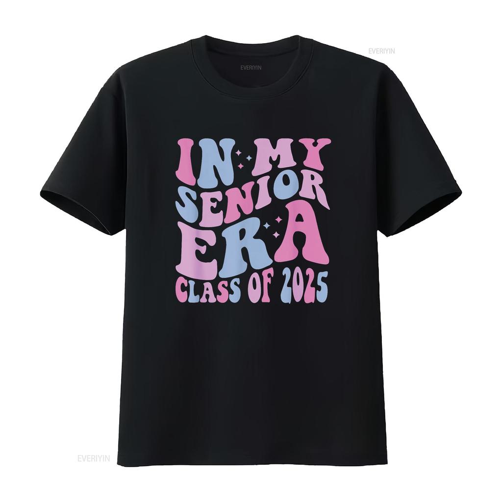 In My Senior Era Class of 2025 T Shirt vintage Washed Comfortable Top For Everyday Wear Slightly Casual fashion Versatile