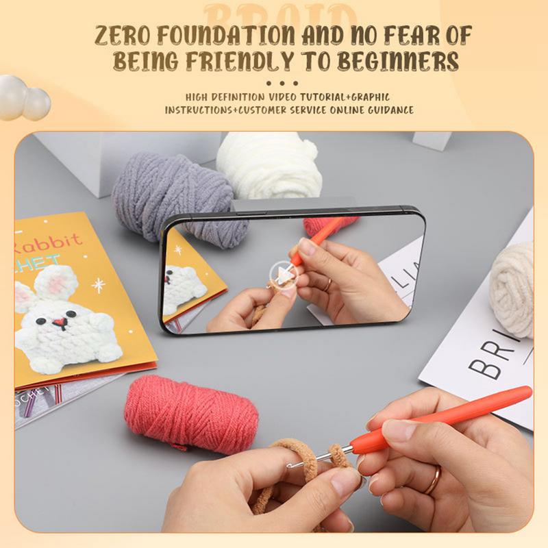 Crocheting Kit For Beginners Cute Kids Crochet Kit Bunny Crochet Kit Practical Beginner Crochet Set Beginner Knitting Kit For