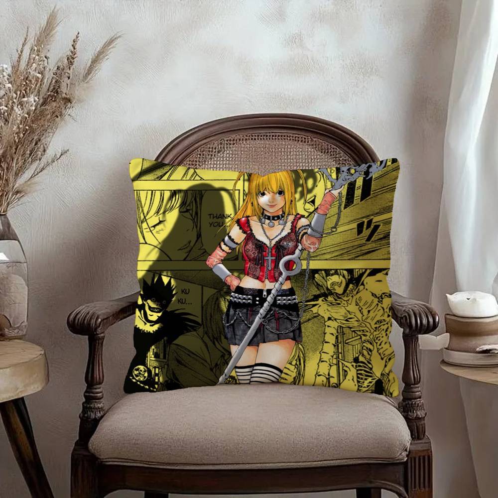 Misa D-Death N-Note Cross Pillow Gift Home Office Decoration Bedroom Sofa Car Cushion Cover Case 45x45