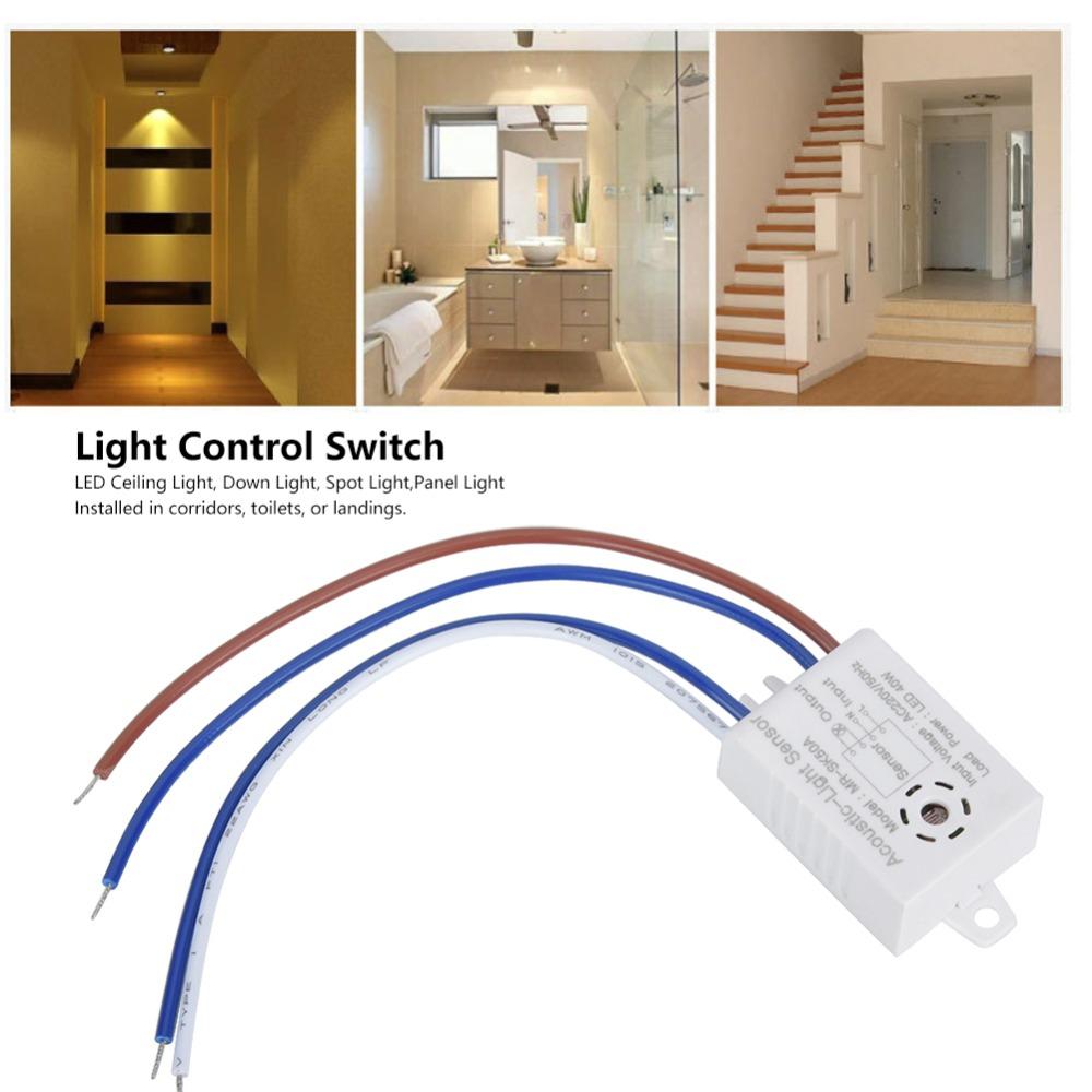 5PCS Voice Activated LED Sound and Light Control Switch Photocell Sensor  Home Improvement