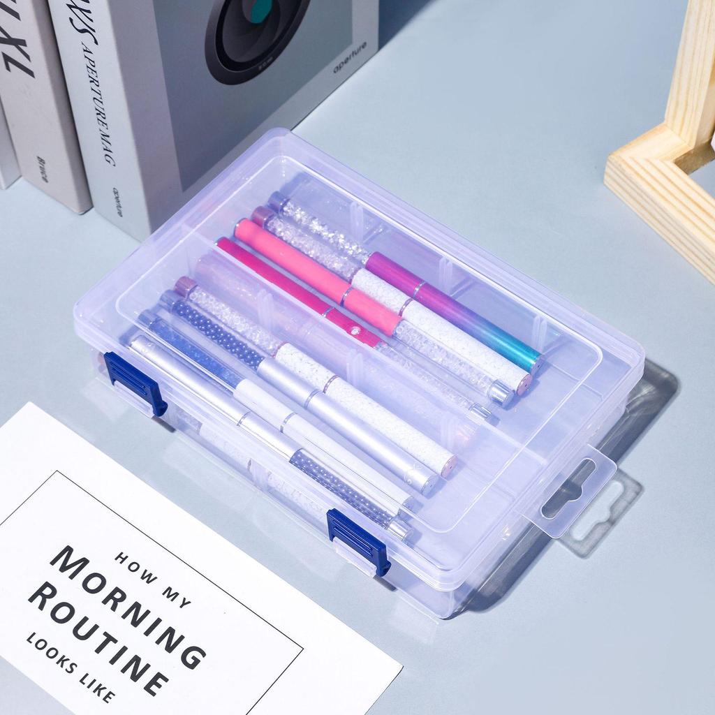 Przezroczyste Niebieskie Plastikowe Pudełko do Przechowywania Komponentów Elektronicznych i Małych Części