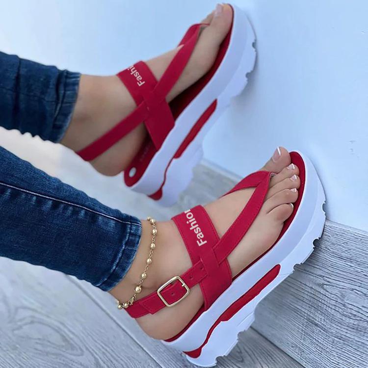 Middle East Plus Size Women's Sporty Casual Thick Sole Roman Sandals
