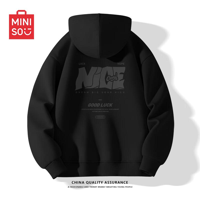 MINISO Herren Locker Geschnittenes Kapuzensweatshirt