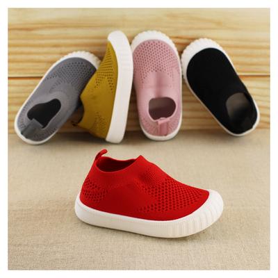 Sapato de Menina Sapato Casual Infantil Sapato de Malha Sapato Esportivo de Menino Verão Novo Sola Macia Respirável Sapato Infantil Cor Sólida Bebê Shoezapatillas Niño