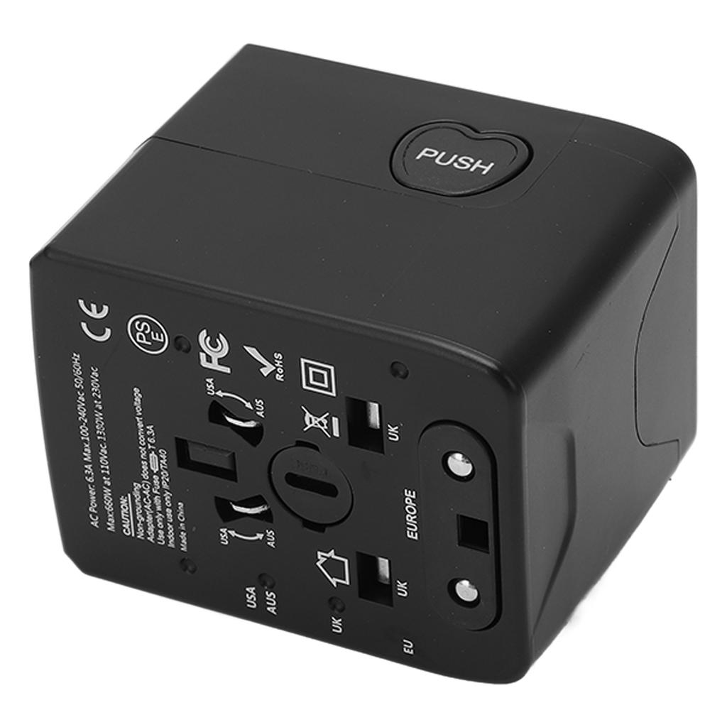 Universal Travel Adapter Multifunction USB Power Converter International Power Adapter EU UK AU US J