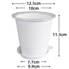 Meshpot 4 inch/10cm Clear Orchid Pots with Holes Match White Plastic Orchid Planter Double Layer Plant Nursery Pots for Succulen
