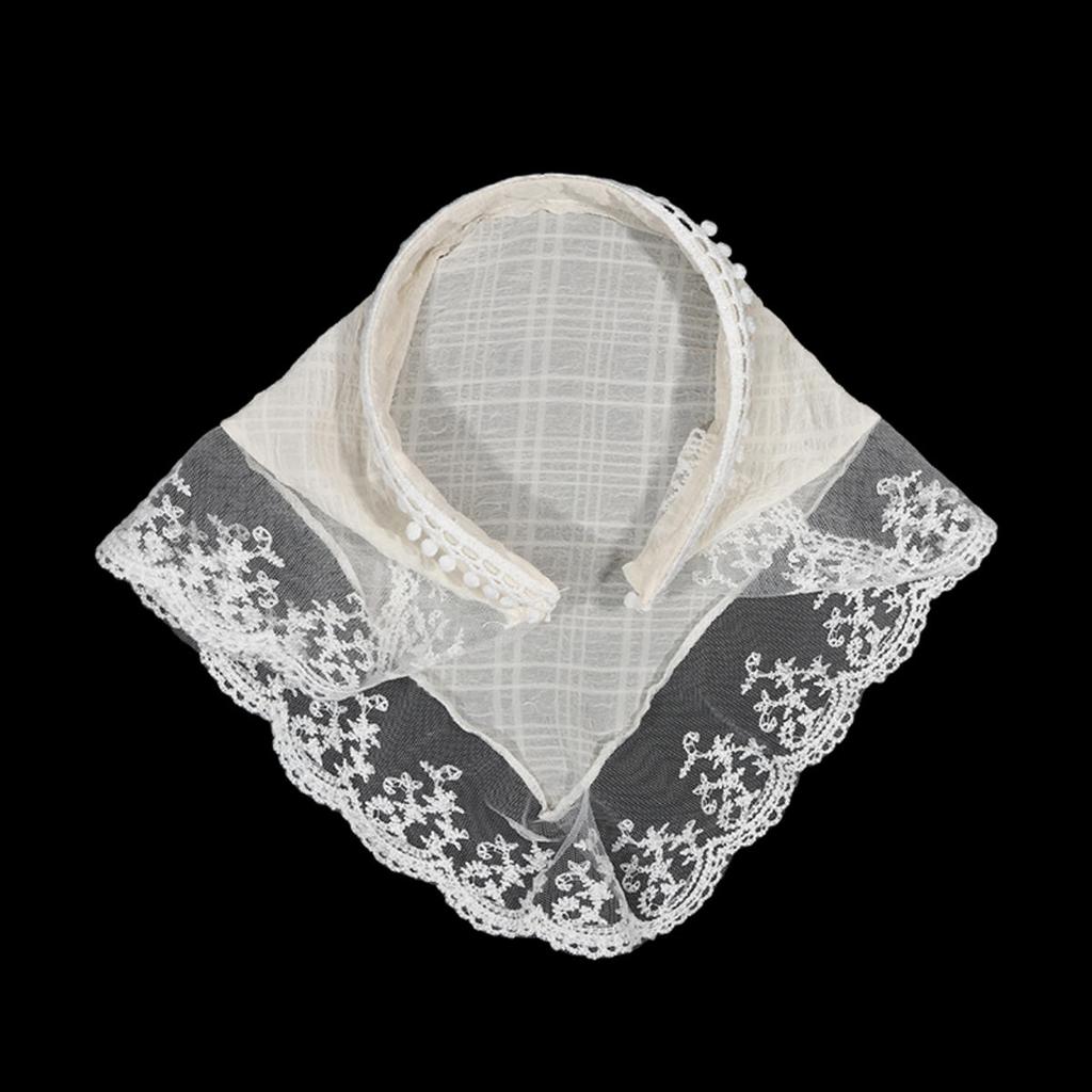 Retro Lace  Headband Print Hair Scarf  Triangle Headscarf  Hair Bands for Womens Girl Fashion Sweet Kerchief