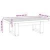 VidaXL Table basse NOAIN pieds en forme de U 120x60x40 cm massif pin, table, table en bois, table rustique, table de salon, 4100035