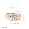 Vintage Natural Zircon Leaf Rings For Women 6Mm Wide  Rose Gold  Color Mix Ethnic Bride Wedding Jewelry