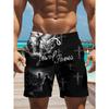Men's Quick-drying and Breathable Beach Shorts with Colorful Prints, Are Perfect for Use At Outdoor Activities.