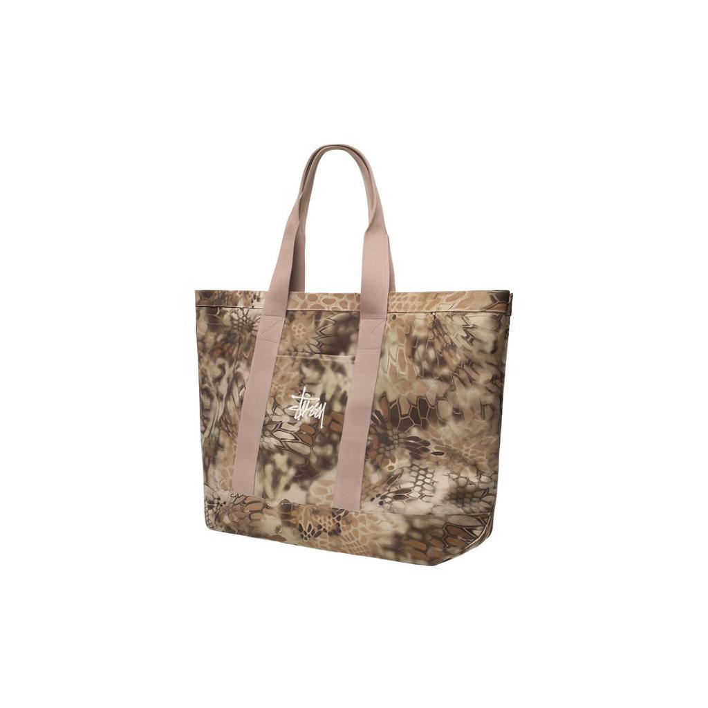 New Stussy Cotton Tote Bag Shopping Bag Handbag Extra Large Unisex Brown 134253HIGHLANDER