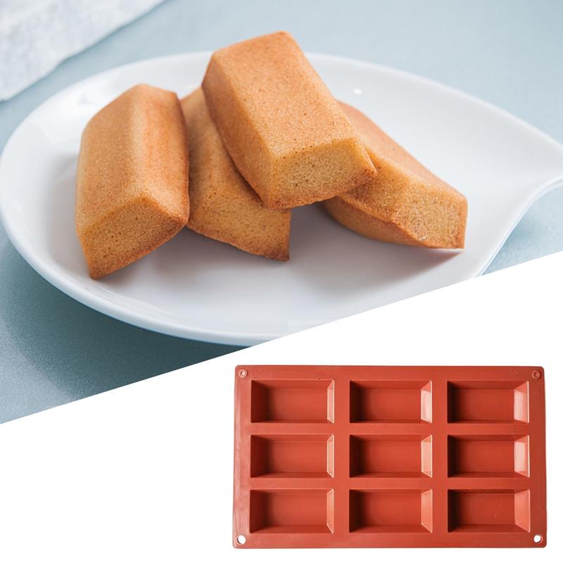 9-Cavity Silicone Dessert Molds For Chocolate Non-Stick Square Cake Mold Biscuit Chocolate Mold DIYDessert Kitchen Baking Tools
