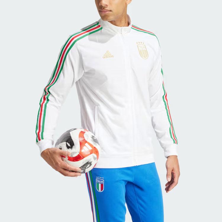 Adidas Italy Dna Track Top Striped Color Block Retro Sports Jacket Men Jackets White IT9765