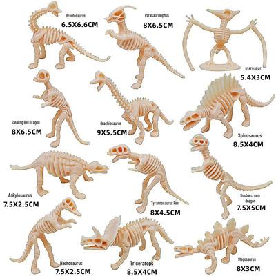 DIY Soft Rubber Dinosaur Skeleton Excavation Toy for Kids - Educational Archaeology Simulation