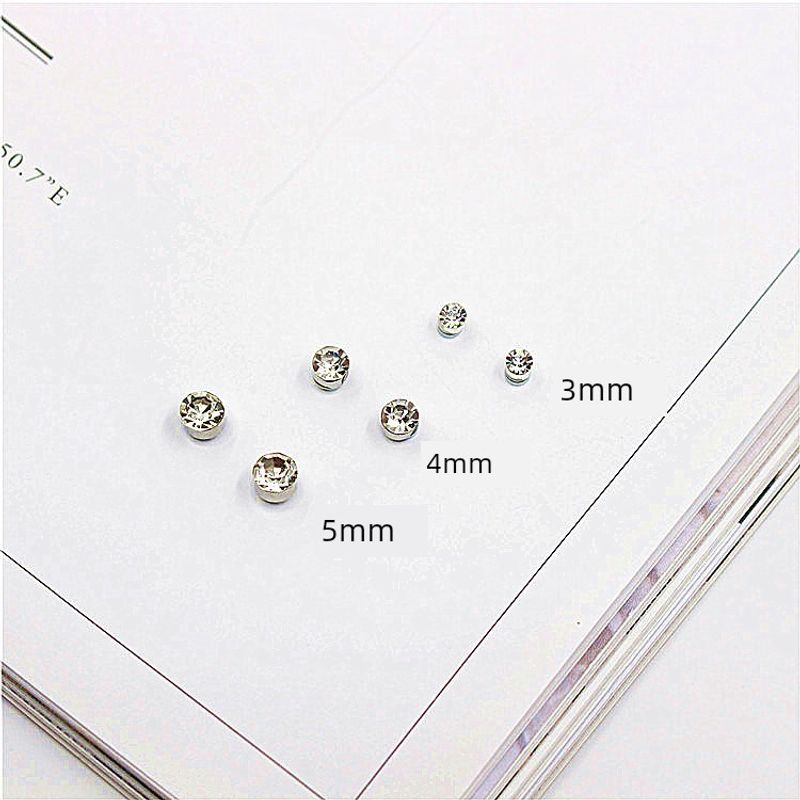 

Южная Корея Стразы Антиаллергенный без прокола ушей Магнит Silver 3mm