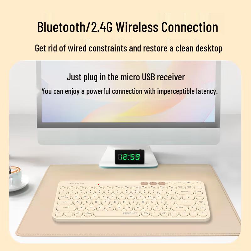 A4Tech FBK36C Rechargeable Silent Multi-Mode Wireless Keyboard