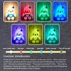Cute Kids Night Lights 5 Colour Changing LED Silicone Rabbit Lamp with Battery, for Nursery Children Baby Camping Home Decor