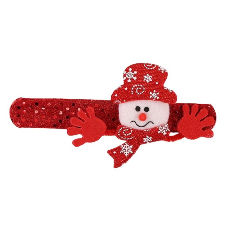 Animal Patterned Christmas Slap Bracelets Festival Slap Wristband for Christmas Celebration Durable Fabric Home Ornament