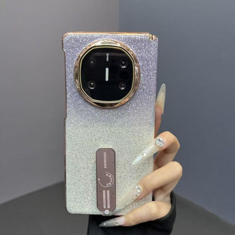 Foldable Phone Case Mate X5 X6 With Rotating Stand Sparkle Gradient Cover PET Material