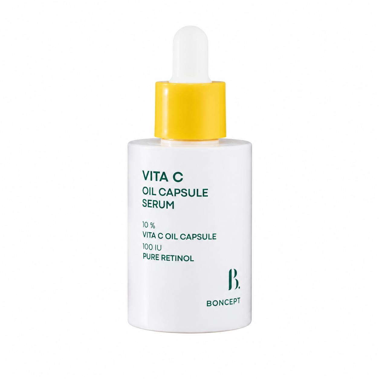 

BONCEPT Vita C Oil Capsule Serum 30ml – Brightening Vitamin C Facial Serum for Radiant & Hydrated Skin