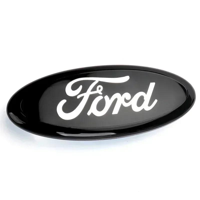 12.5X5CM Car Hood Trunk Emblem Badge Cover Sticker Decoration for Ford Focus Mondeo MK2 MK3 Fiesta Kuga Transit Escape Ecosport