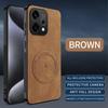 Magnetic Case For Oppo Reno 14 Pro Reno14 F 14 FS 5G MagSafe Napa-textured PU Silicone Leather Back Cover Shockproof Bumper
