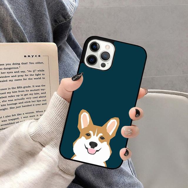 Cute Corgi Dog Phone Case Back Cover for iPhone 17 Air 16 15 14 13 11 12 Pro Max PlusS Shell Coque