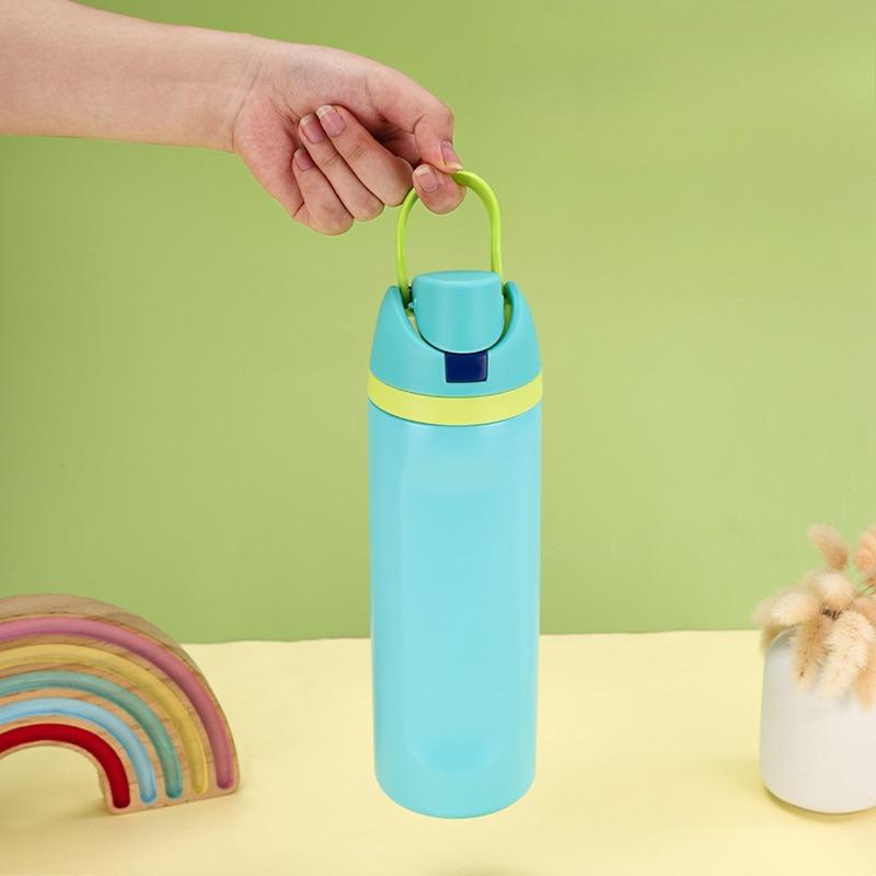 1PC Double Drink Cover Stainless Steel Thermos Cup for Men and Women Outdoor Sports Fruit Cup High Value with Rope Bouncing Cup